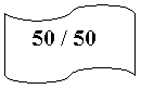Flowchart: Punched Tape:    50 / 50